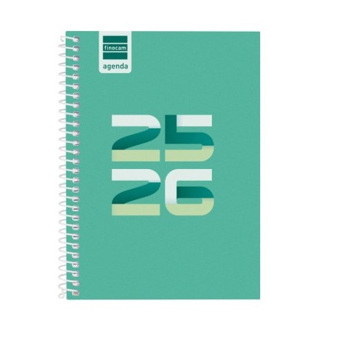 28075-AGENDA ESCOLAR 2025-2026 COOL 8o 120X164 SEMANA VISTA HORIZONTAL VERDE+ FINOCAM 645000926