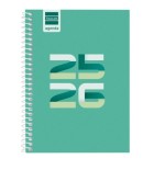 28075-AGENDA ESCOLAR 2025-2026 COOL 8o 120X164 SEMANA VISTA HORIZONTAL VERDE+ FINOCAM 645000926