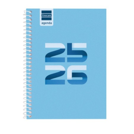 28077-AGENDA ESCOLAR 2025-2026 COOL 8o 120X164 SEMANA VISTA HORIZONTAL AZUL+ FINOCAM 645000126