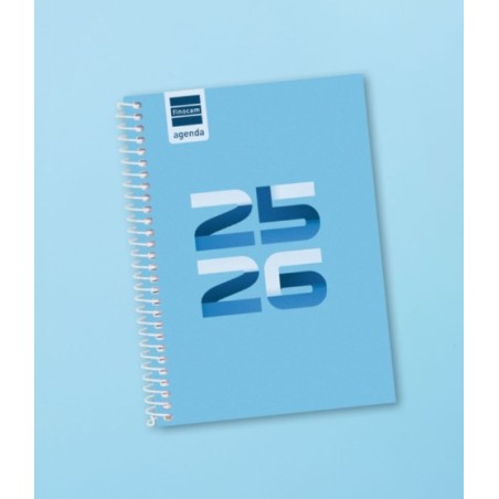 28079-AGENDA ESCOLAR 2025-2026 COOL 8o 120X164 SEMANA VISTA HORIZONTAL AZUL+ FINOCAM 645000126