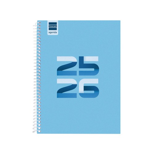 28080-AGENDA ESCOLAR 2025-2026 COOL 4o 155X212 SEMANA VISTA HORIZONTAL AZUL+ FINOCAM 645040126