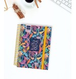 28087-AGENDA ESCOLAR 2025-2026 SECUNDARIA 8o 120X164 SEMANA VISTA HORIZONTAL TROPICAL+ FINOCAM 634225026