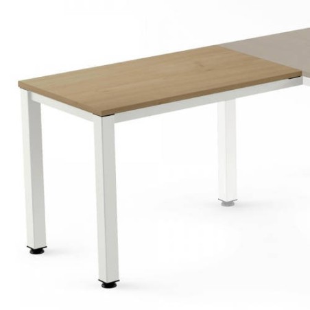 2809-ALA PARA MESA SERIE EXECUTIVE 100X60 BLANCO/ ROBLE ROCADA 2107AM08