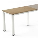 2809-ALA PARA MESA SERIE EXECUTIVE 100X60 BLANCO/ ROBLE ROCADA 2107AM08