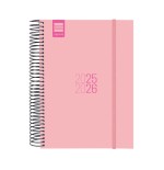28097-AGENDA ESCOLAR 2025-2026 ESPIR E10-155X212 1DIA PAGINA ROSA+ FINOCAM 633120226