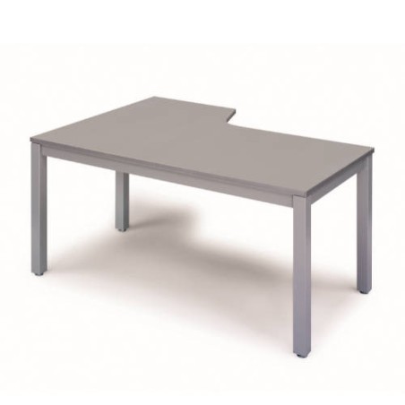 2811-MESA DE OFICINA SERIE EXECUTIVE FORMA L DERECHA 160X120 GRIS / GRIS ROCADA 2051AD02