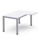 2812-MESA DE OFICINA SERIE EXECUTIVE FORMA L DERECHA 160X120 GRIS / BLANCO ROCADA 2051AD04