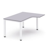 2815-MESA DE OFICINA SERIE EXECUTIVE FORMA L DERECHA 160X120 BLANCO/GRIS ROCADA 2051AM02