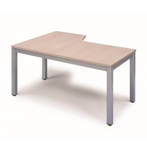 2818-MESA DE OFICINA SERIE EXECUTIVE FORMA L DERECHA 180X120 GRIS / HAYA ROCADA 2052AD01