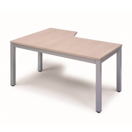 2818-MESA DE OFICINA SERIE EXECUTIVE FORMA L DERECHA 180X120 GRIS / HAYA ROCADA 2052AD01