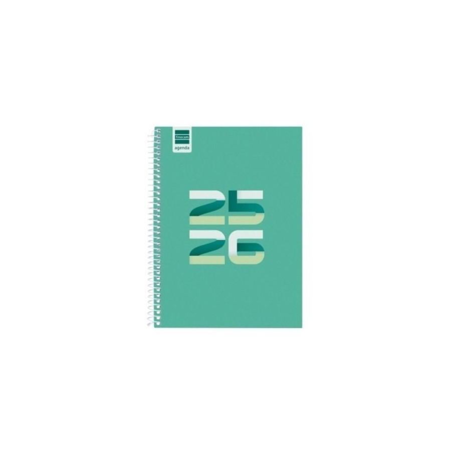 28235-AGENDA ESCOLAR 2025-2026 COOL 4o 155X212 SEMANA VISTA HORIZONTAL VERDE+ FINOCAM 645040926