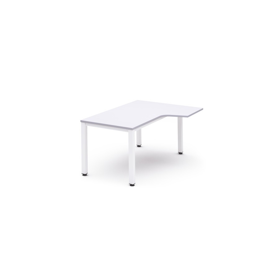 2824-MESA DE OFICINA SERIE EXECUTIVE FORMA L DERECHA 180X120 BLANCO/BLANCO ROCADA 2052AM04