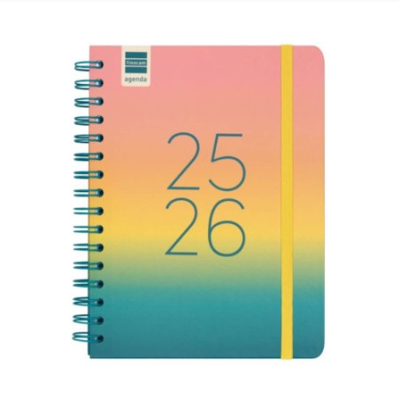 28240-AGENDA ESCOLAR 2025-2026 CURSO COSMO 4o 155X212  SEMANA VISTA HORIZONTAL IRIS+ FINOCAM 537050326