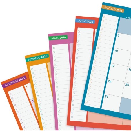 28241-AGENDA ESCOLAR 2025-2026 CURSO COSMO 4o 155X212  SEMANA VISTA HORIZONTAL IRIS+ FINOCAM 537050326