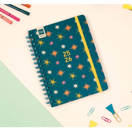 28244-AGENDA ESCOLAR 2025-2026 CURSO COSMO 4o 155X212  1DIA PAGINA STARS+ FINOCAM 537070126