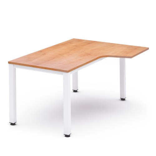 2825-MESA DE OFICINA SERIE EXECUTIVE FORMA L DERECHA 180X120 BLANCO/ROBLE ROCADA 2052AM08