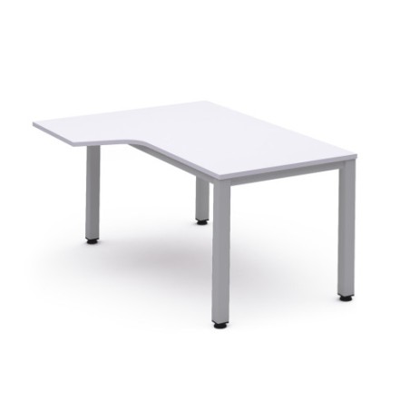 2828-MESA DE OFICINA SERIE EXECUTIVE FORMA L IZQUIERDA 160X120 GRIS / BLANCO ROCADA 2053AD04
