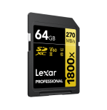 28295-Lexar 1800x 64 GB SDXC UHS-II Clase 10