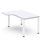 2832-MESA DE OFICINA SERIE EXECUTIVE FORMA L IZQUIERDA 160X120 BLANCO/BLANCO ROCADA 2053AM04