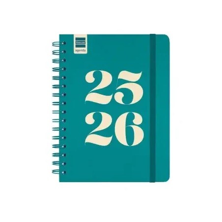 28330-AGENDA ESCOLAR 2025-2026 CURSO COSMO 4o 155X212  SEMANA VISTA HORIZONTAL AQUA+ FINOCAM 537050426