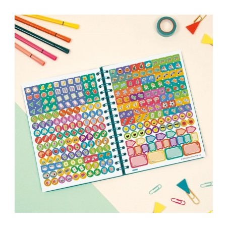 28331-AGENDA ESCOLAR 2025-2026 CURSO COSMO 4o 155X212  SEMANA VISTA HORIZONTAL AQUA+ FINOCAM 537050426