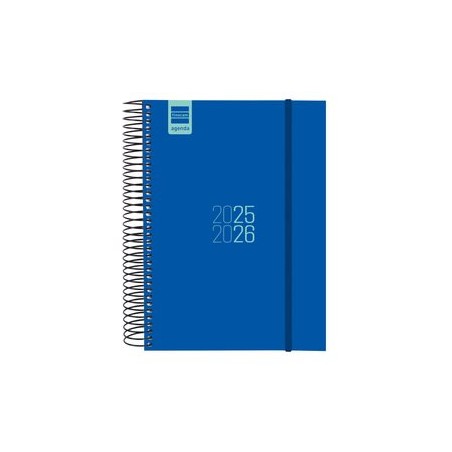 28334-AGENDA ESCOLAR 2025-2026 CURSO ESPIR E10-155X212 1DIA PAGINA AZUL+ FINOCAM 633121526