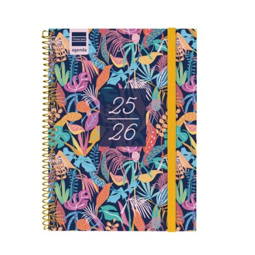 28436-AGENDA ESCOLAR 2025-2026 SECUNDARIA 4o 155X212 SEMANA VISTA HORIZONTAL TROPICAL+ FINOCAM 634205026