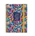 28436-AGENDA ESCOLAR 2025-2026 SECUNDARIA 4o 155X212 SEMANA VISTA HORIZONTAL TROPICAL+ FINOCAM 634205026