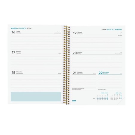 28437-AGENDA ESCOLAR 2025-2026 SECUNDARIA 4o 155X212 SEMANA VISTA HORIZONTAL TROPICAL+ FINOCAM 634205026