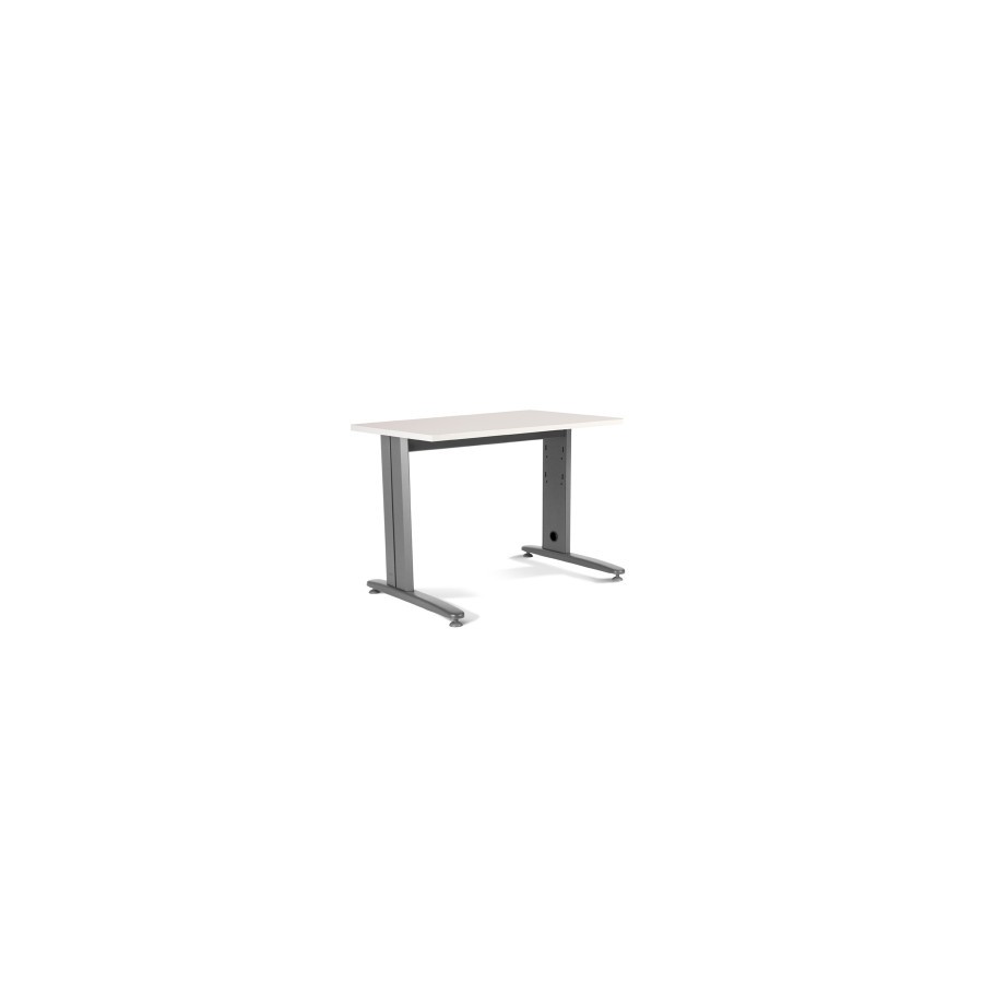 2856-MESA DE OFICINA SERIE METAL 140X80 GRIS / BLANCO ROCADA 2001AC04
