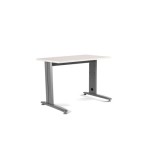 2856-MESA DE OFICINA SERIE METAL 140X80 GRIS / BLANCO ROCADA 2001AC04