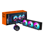 28565-GIGABYTE Refrigeracion liquida para CPU AORUS WATERFORCE X II 360 AIO - 3 ventiladores ARGB de 120 mm, pantalla LC
