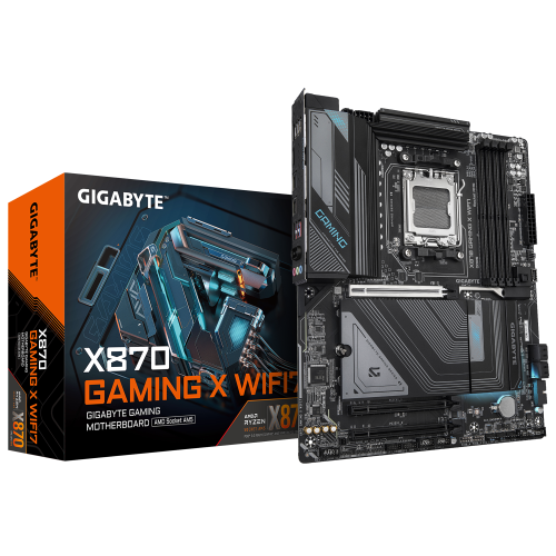 28569-GIGABYTE Placa Base X870 GAMING X WIFI7 - Compatible con CPUs AMD Ryzen 9000, 16+2+2 fases VRM, hasta 8000MHz DDR5