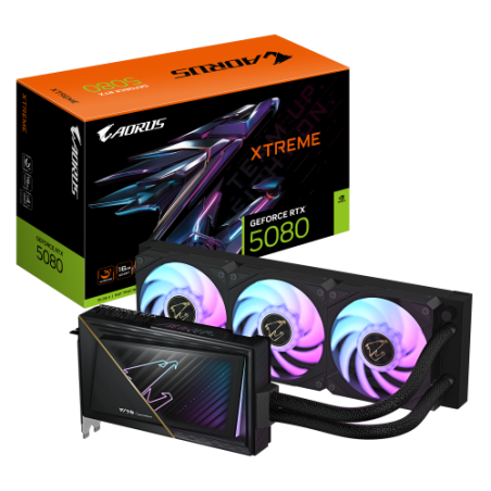 28578-GIGABYTE AORUS GeForce RTX 5080 XTREME WATERFORCE 16G Tarjeta Grafica - 16GB GDDR7, 256 bits, PCI-E 5.0, 2805MHz C