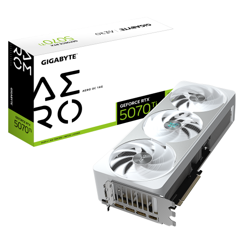 28580-GIGABYTE GeForce RTX 5070 Ti AERO OC 16G Tarjeta Grafica - 16GB GDDR7, 256 bits, PCI-E 5.0, XXXX MHz Core Clock, 3