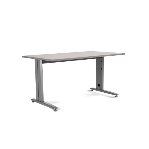 2859-MESA DE OFICINA SERIE METAL 160X80 GRIS / GRIS ROCADA 2002AC02
