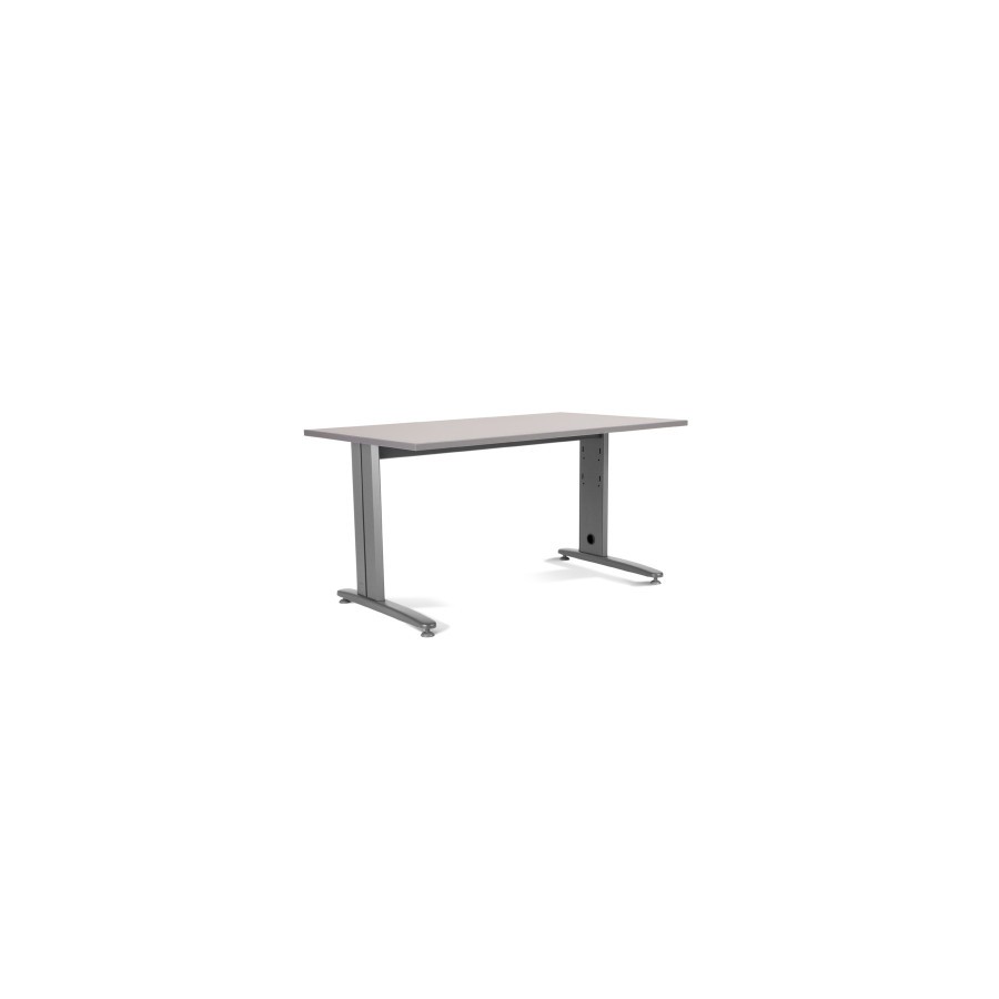 2859-MESA DE OFICINA SERIE METAL 160X80 GRIS / GRIS ROCADA 2002AC02