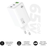 28616-SUBBLIM CARGADOR GAN 65W CHARGER USB C+C+A