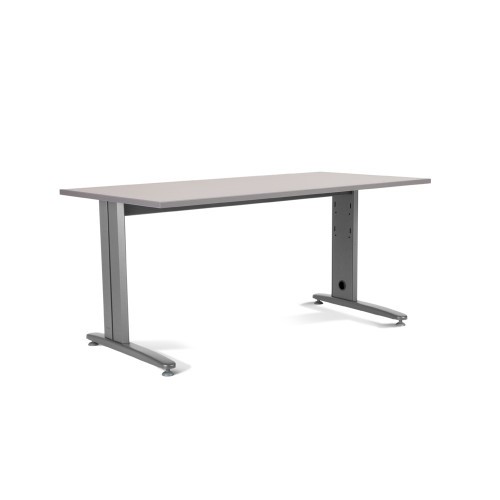 2863-MESA DE OFICINA SERIE METAL 180X80 GRIS / GRIS ROCADA 2003AC02