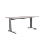 2863-MESA DE OFICINA SERIE METAL 180X80 GRIS / GRIS ROCADA 2003AC02