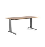 2865-MESA DE OFICINA SERIE METAL 180X80 GRIS / ROBLE ROCADA 2003AC08