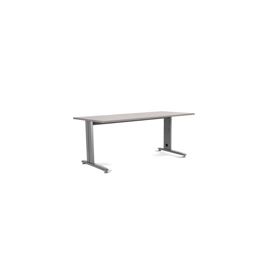2867-MESA DE OFICINA SERIE METAL 200X80 GRIS / GRIS ROCADA 2004AC02