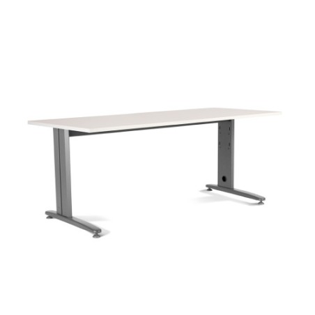 2868-MESA DE OFICINA SERIE METAL 200X80 GRIS / BLANCO ROCADA 2004AC04