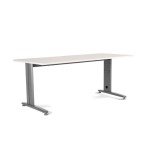 2868-MESA DE OFICINA SERIE METAL 200X80 GRIS / BLANCO ROCADA 2004AC04