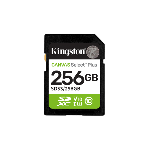 28731-Kingston Technology 256 GB SDXC Canvas Select Plus Gen3 150 MB/s C10 UHS-I U1 V10