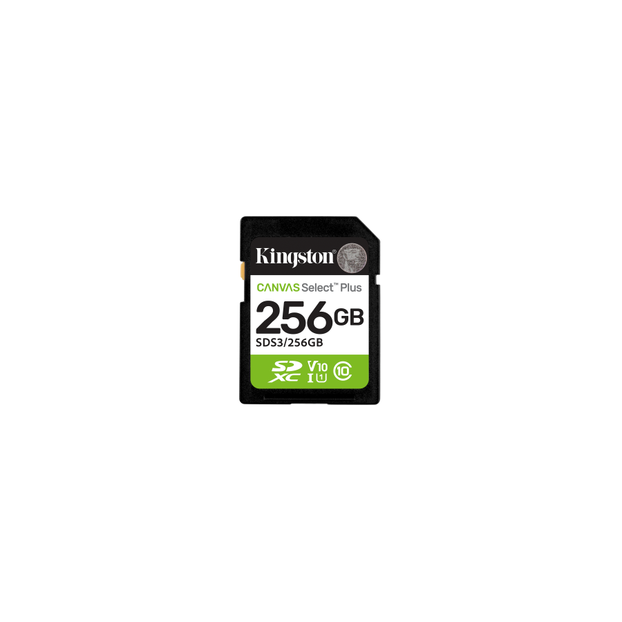 28731-Kingston Technology 256 GB SDXC Canvas Select Plus Gen3 150 MB/s C10 UHS-I U1 V10