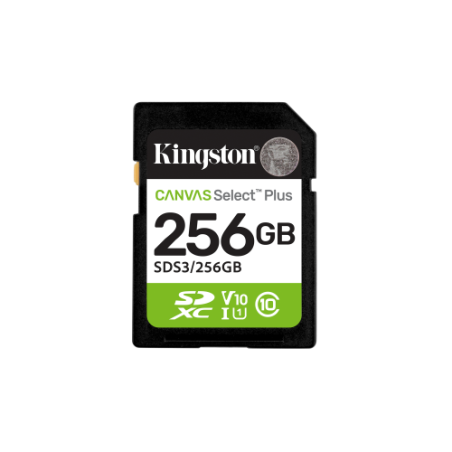28731-Kingston Technology 256 GB SDXC Canvas Select Plus Gen3 150 MB/s C10 UHS-I U1 V10