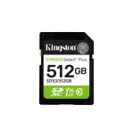 28733-Kingston Technology 512 GB SDXC Canvas Select Plus Gen3 150 MB/s C10 UHS-I U3 V30