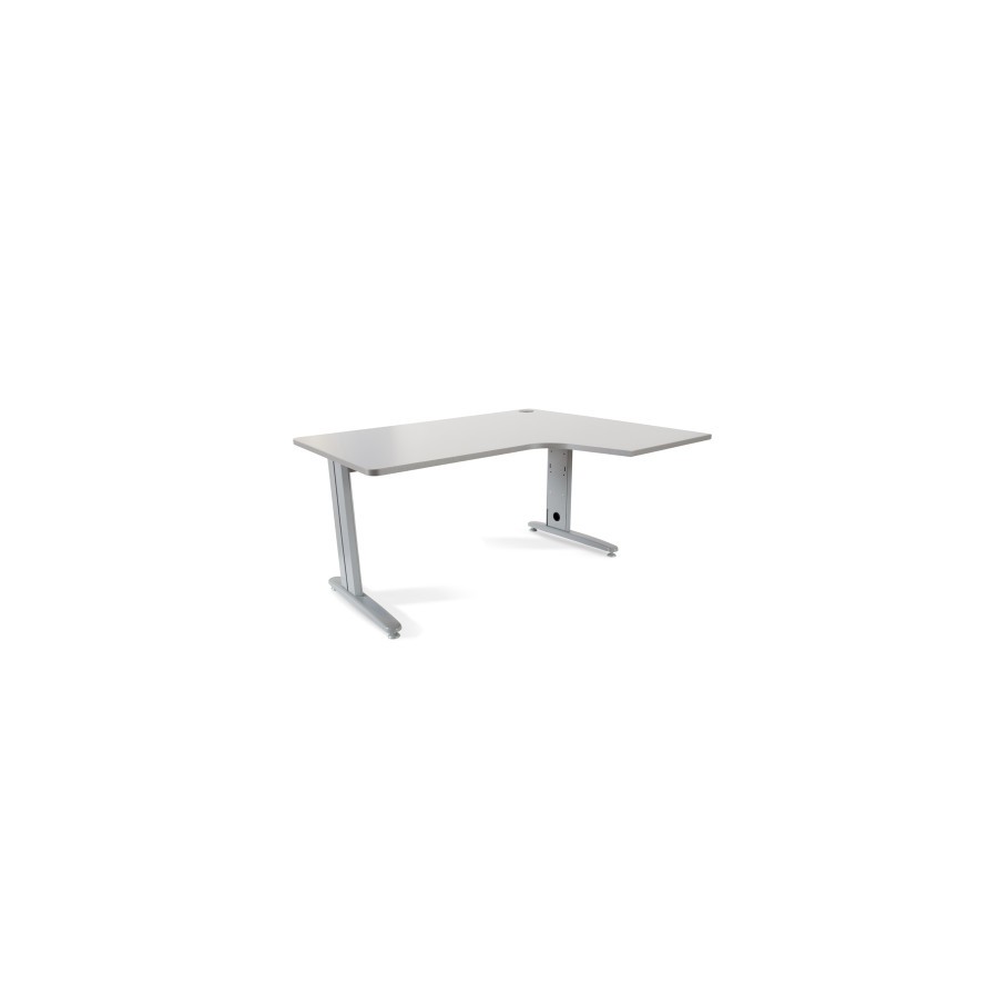 2875-MESA DE OFICINA SERIE METAL FORMA L DERECHA 160X120 GRIS / GRIS ROCADA 2051AC02