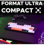 28754-THE G-LAB KEYZ HYDROGEN, TECLADO DE MEMBRANA RETROILUMINADO, COMPACTO 60%